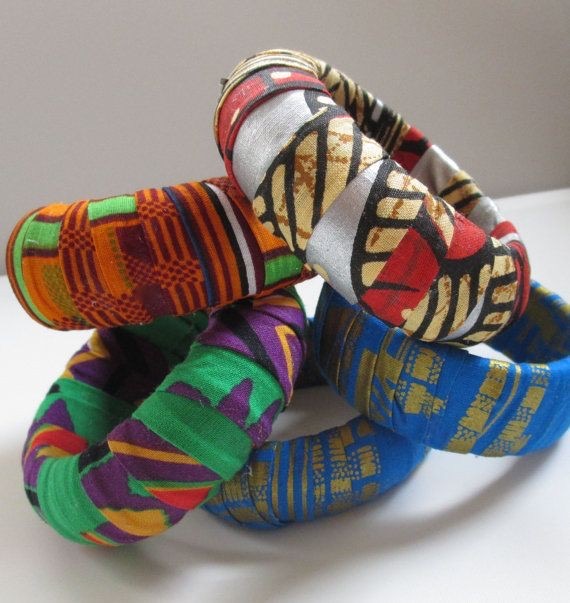 Bracelets Éclat Africain en Tissu Wax